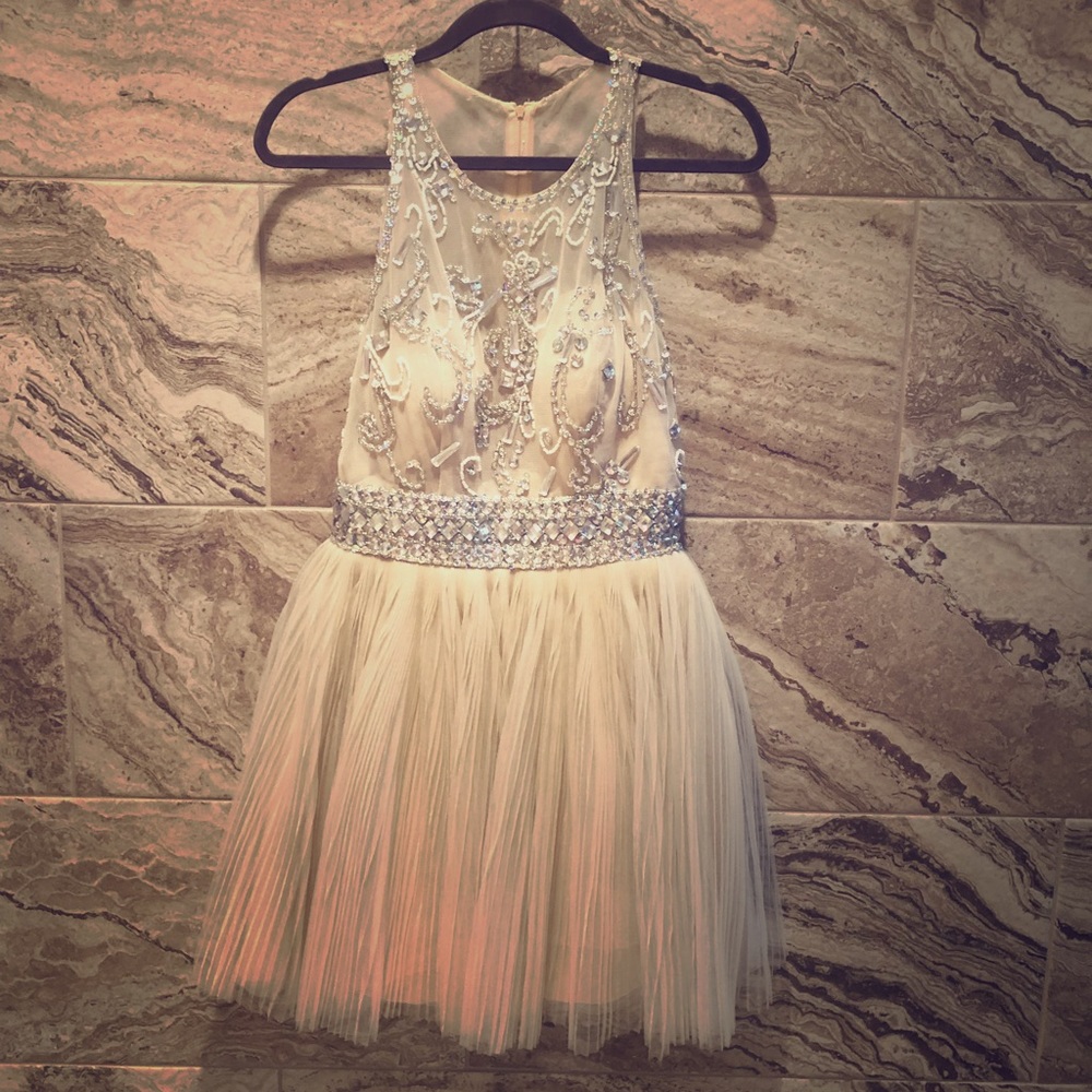 Champagne homecoming dress